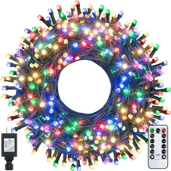 Christmas Lights Outdoor String Lights Plug in 400Led/132ft with Remote - Picture 6 of 6
